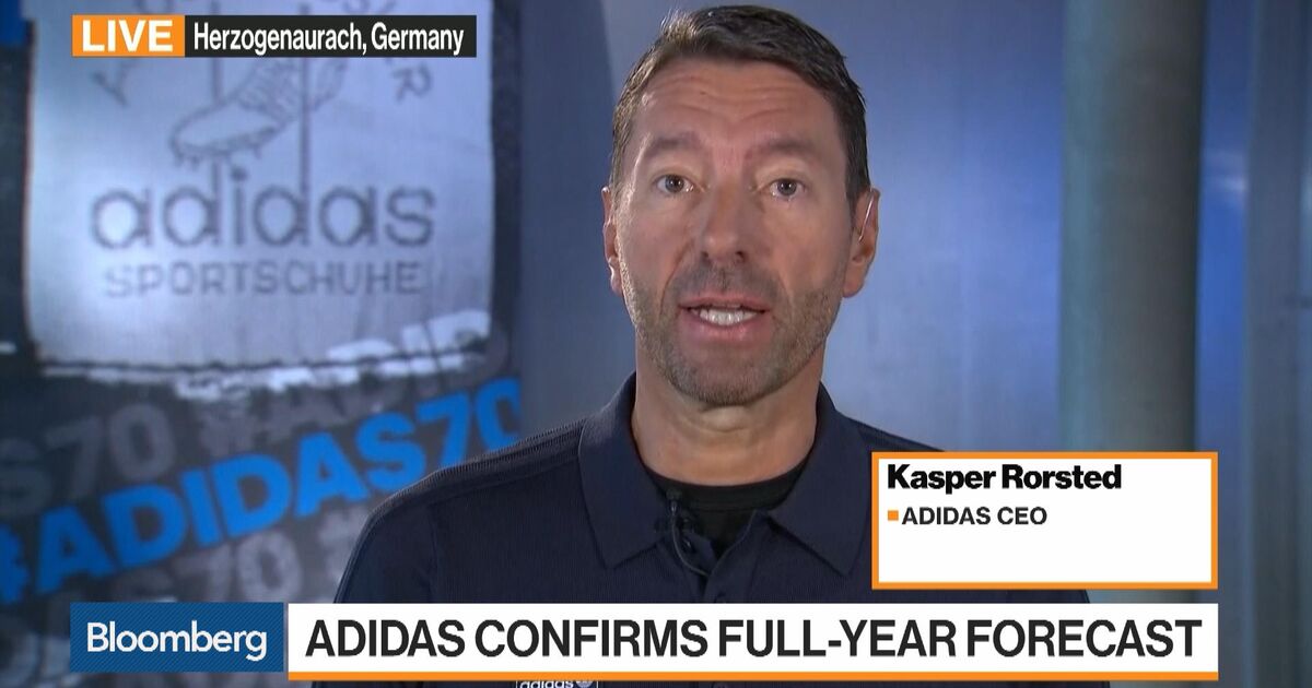 Watch SEO headline Kasper Rorsted CEO of Adidas on China U.S. Currency War Air Freight Supply Chain Bloomberg