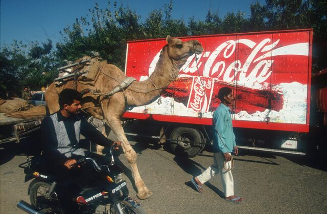 A Coca Cola truck in India, in 1994.