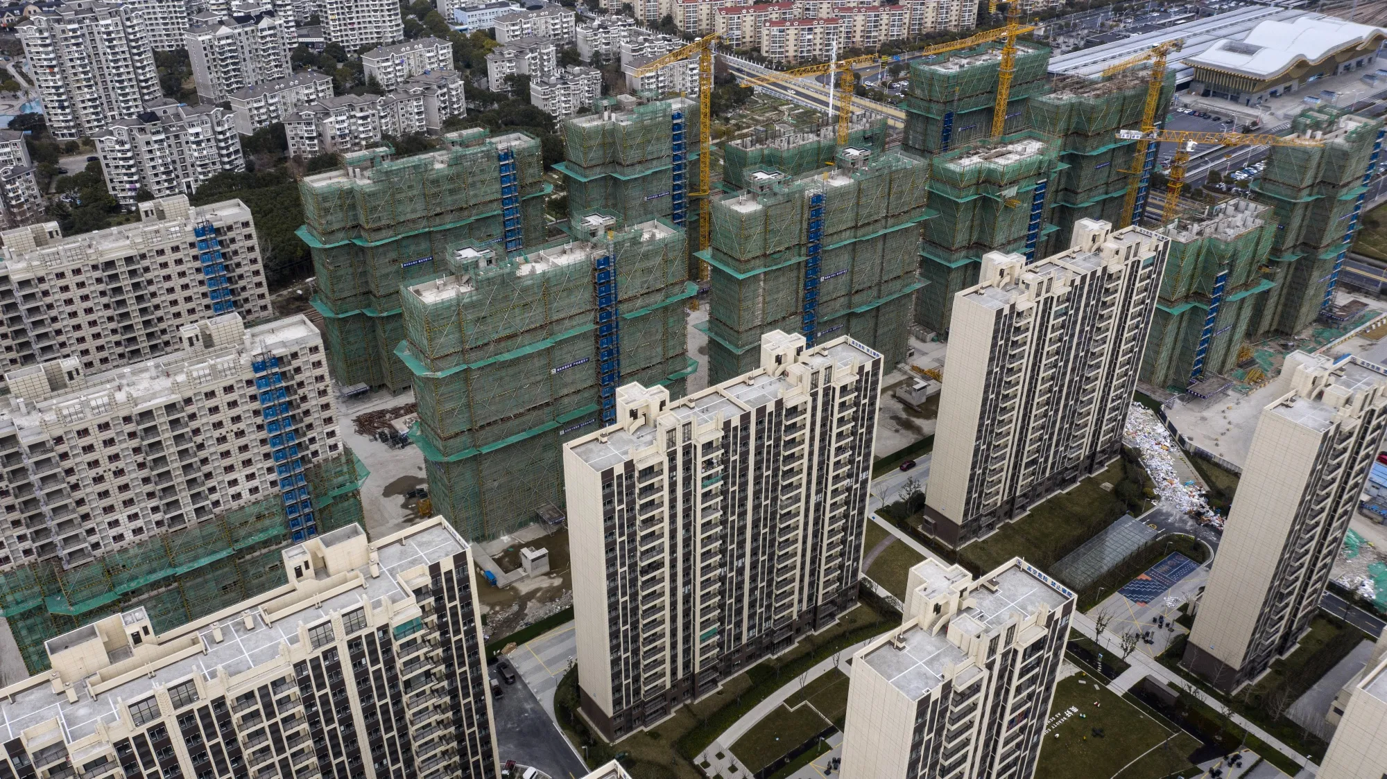 Apartment buildings&nbsp;in Shanghai, China.