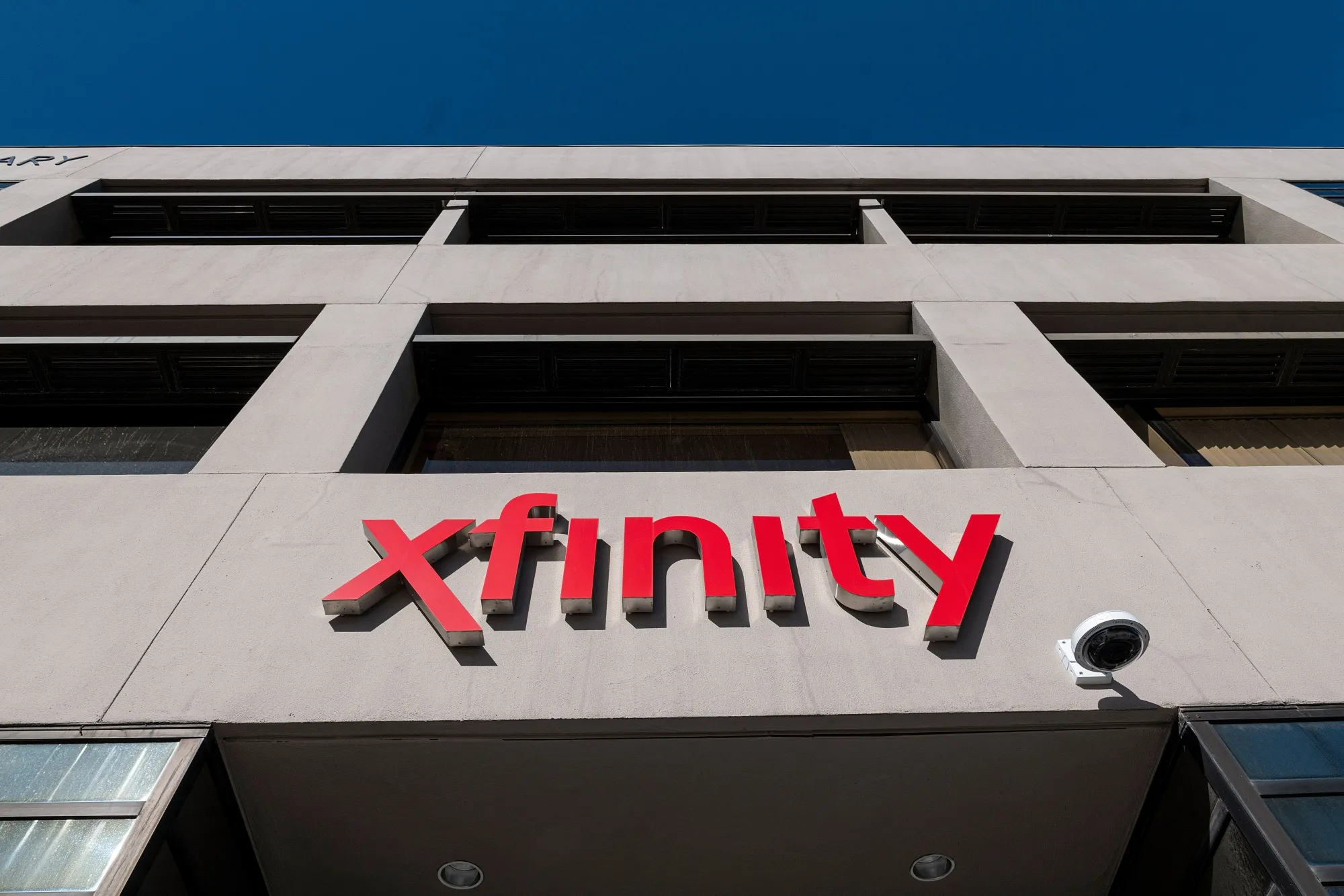 Signage outside a Comcast Corp. Xfinity store in San Francisco.