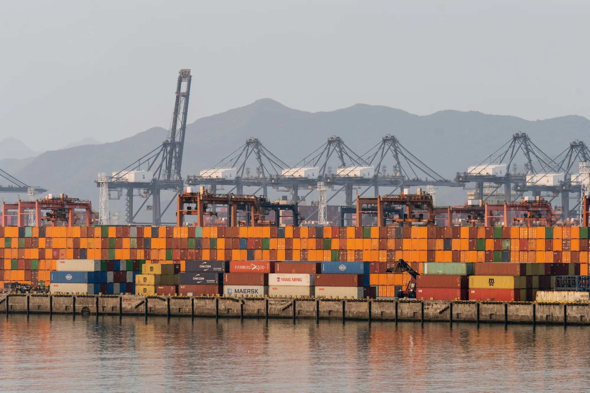 The Yantian International Container Terminals in Shenzhen, China.