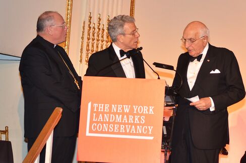 Timothy Cardinal Dolan, Paul Binder and Ken Langone break into song.