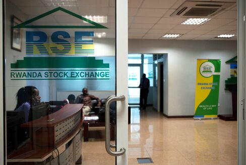 The Kigali Stock Exchange in Kigali, Rwanda