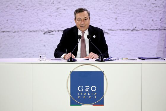 Draghi Wants to Believe in G-20 Climate Gains, Yet They’re Tiny