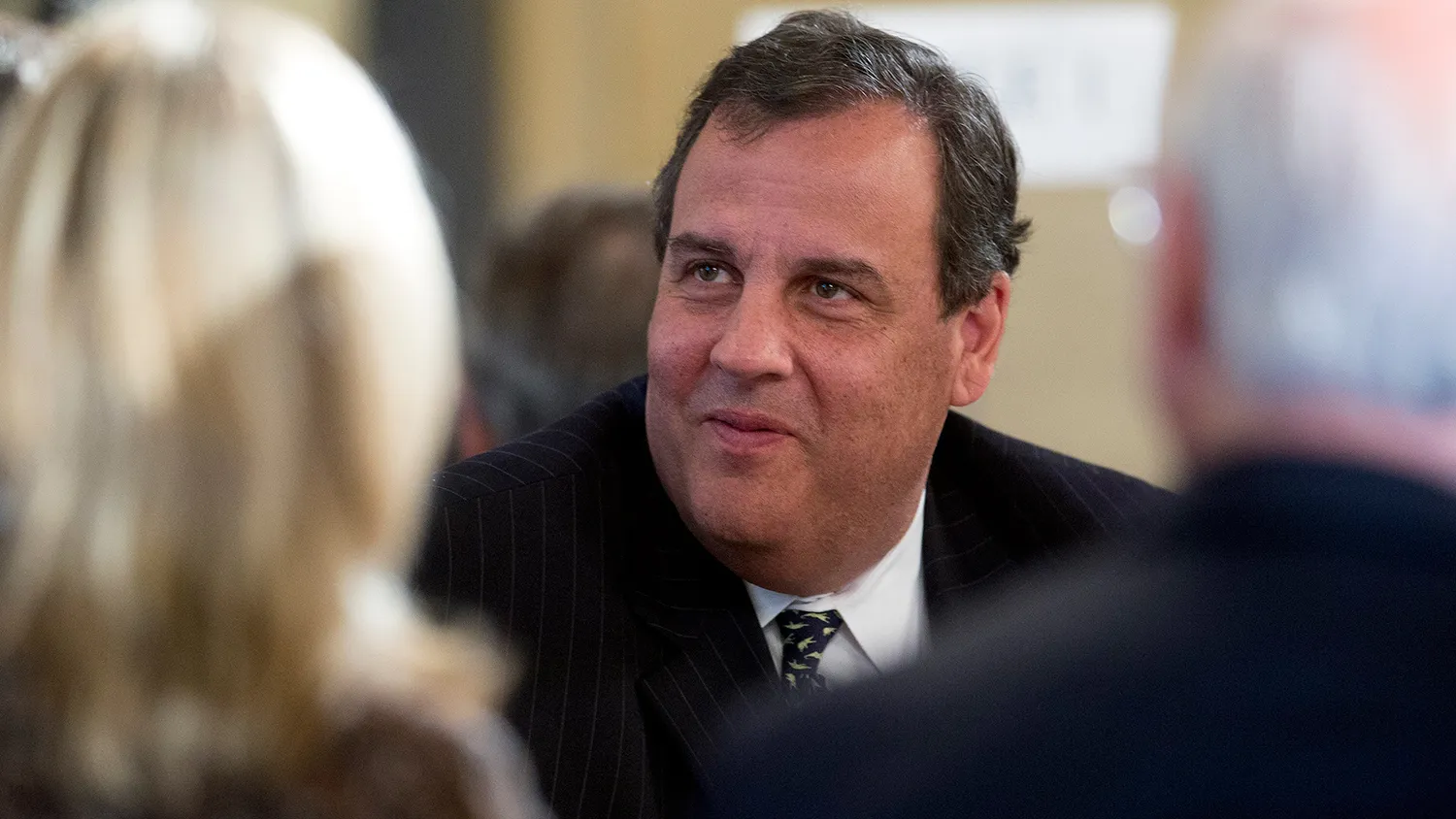 Chris Christie, governor of New Jersey, waits to speak during a Legal Reform Summit at the U.S. Chamber of Commerce in Washington, D.C., U.S., on Tuesday, Oct. 21, 2014.
