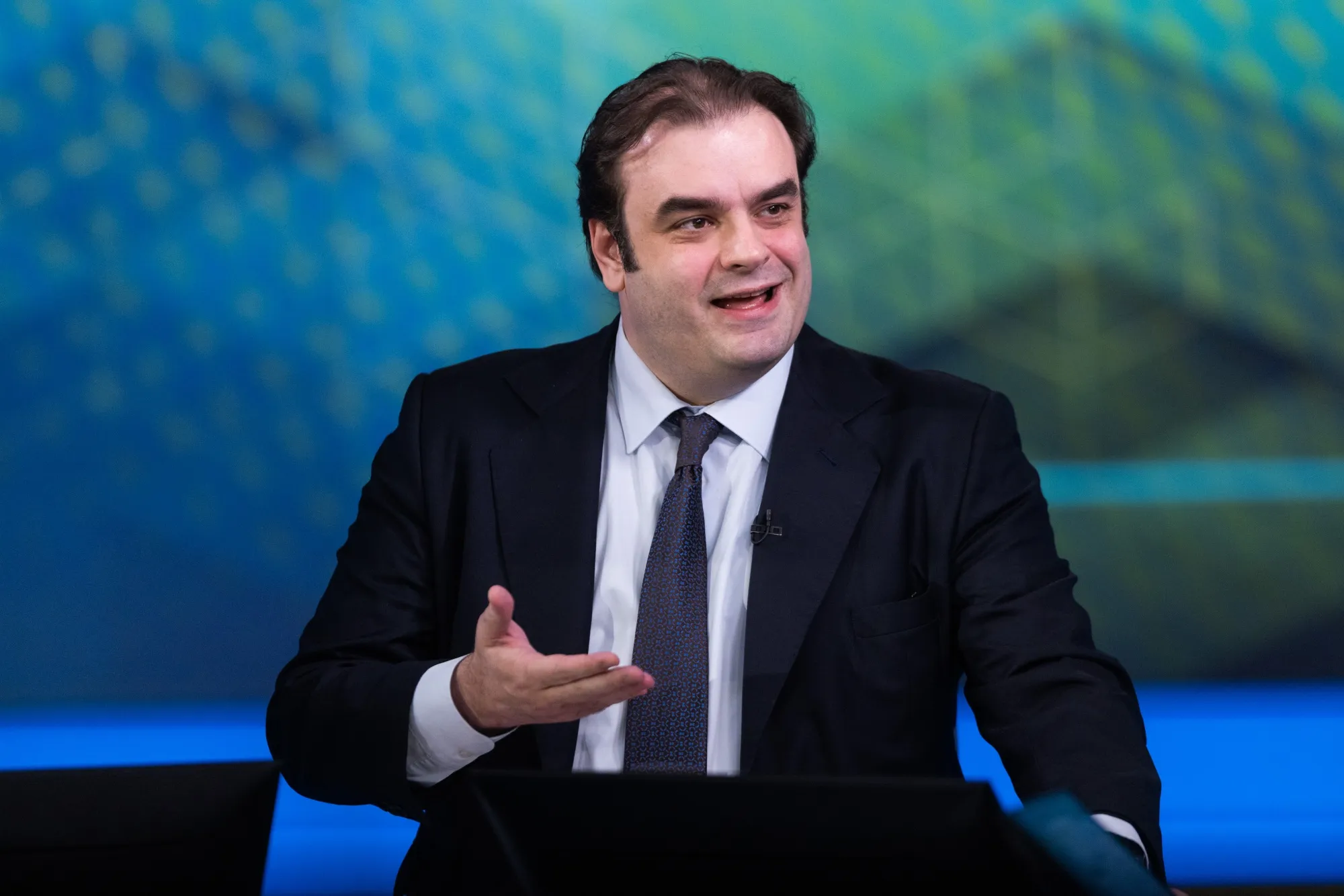Kyriakos Pierrakakis, Greece's finance minister, during a Bloomberg Television interview in London on Friday.