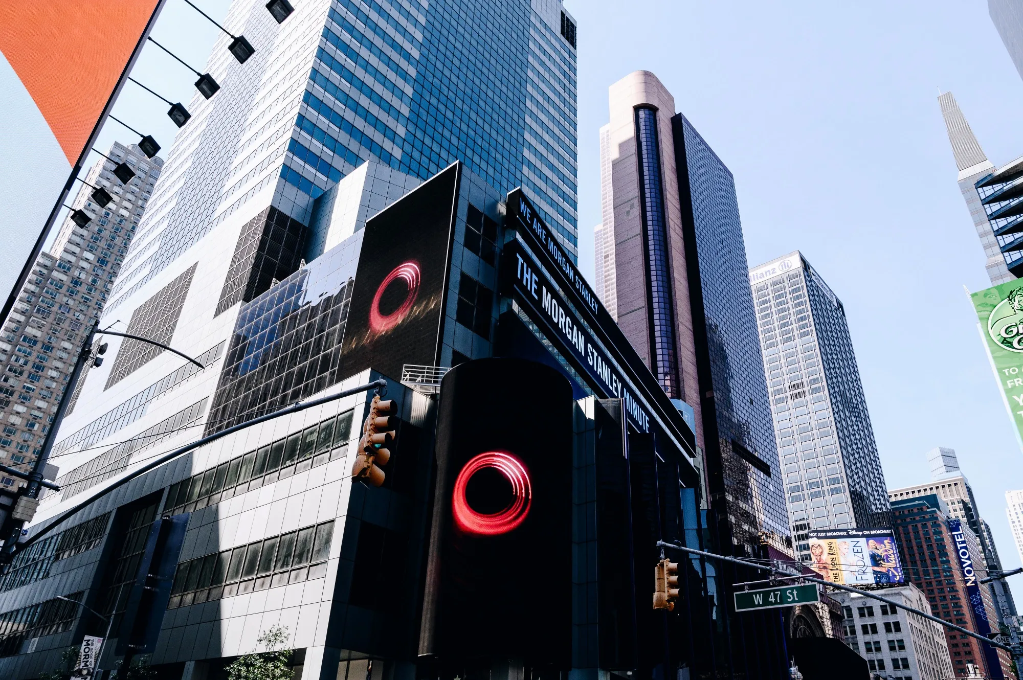 The Morgan Stanley building&nbsp;in Times Square New York.