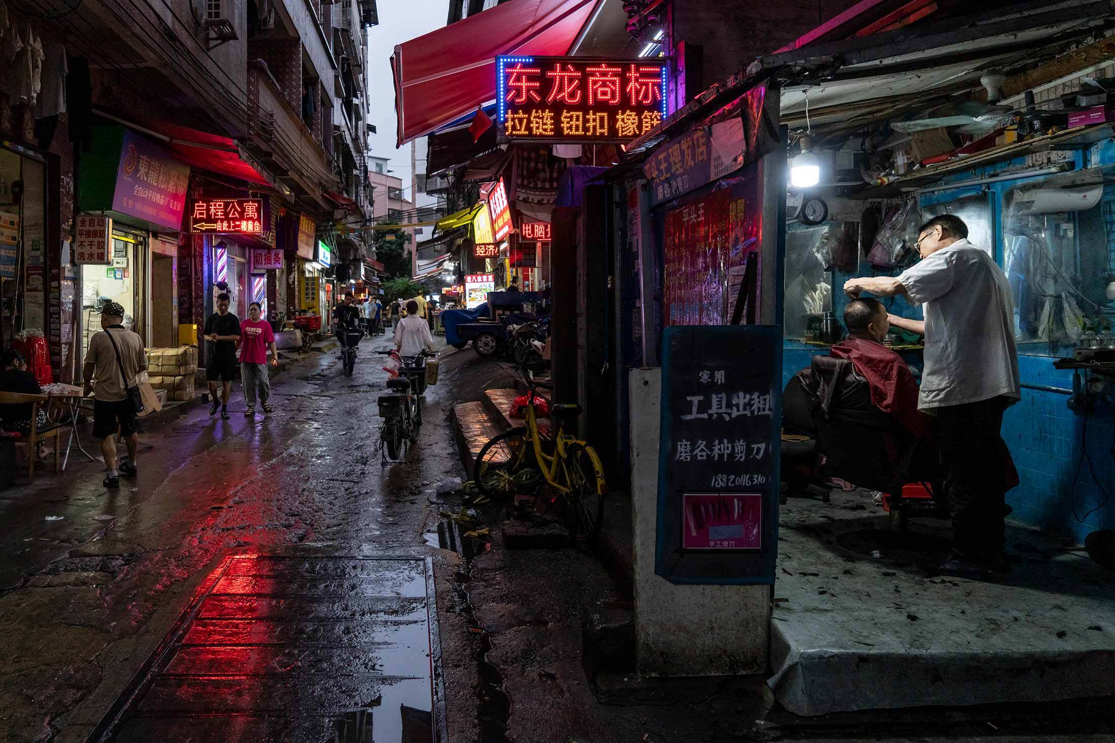 A side street in Guangzhou earlier this spring.