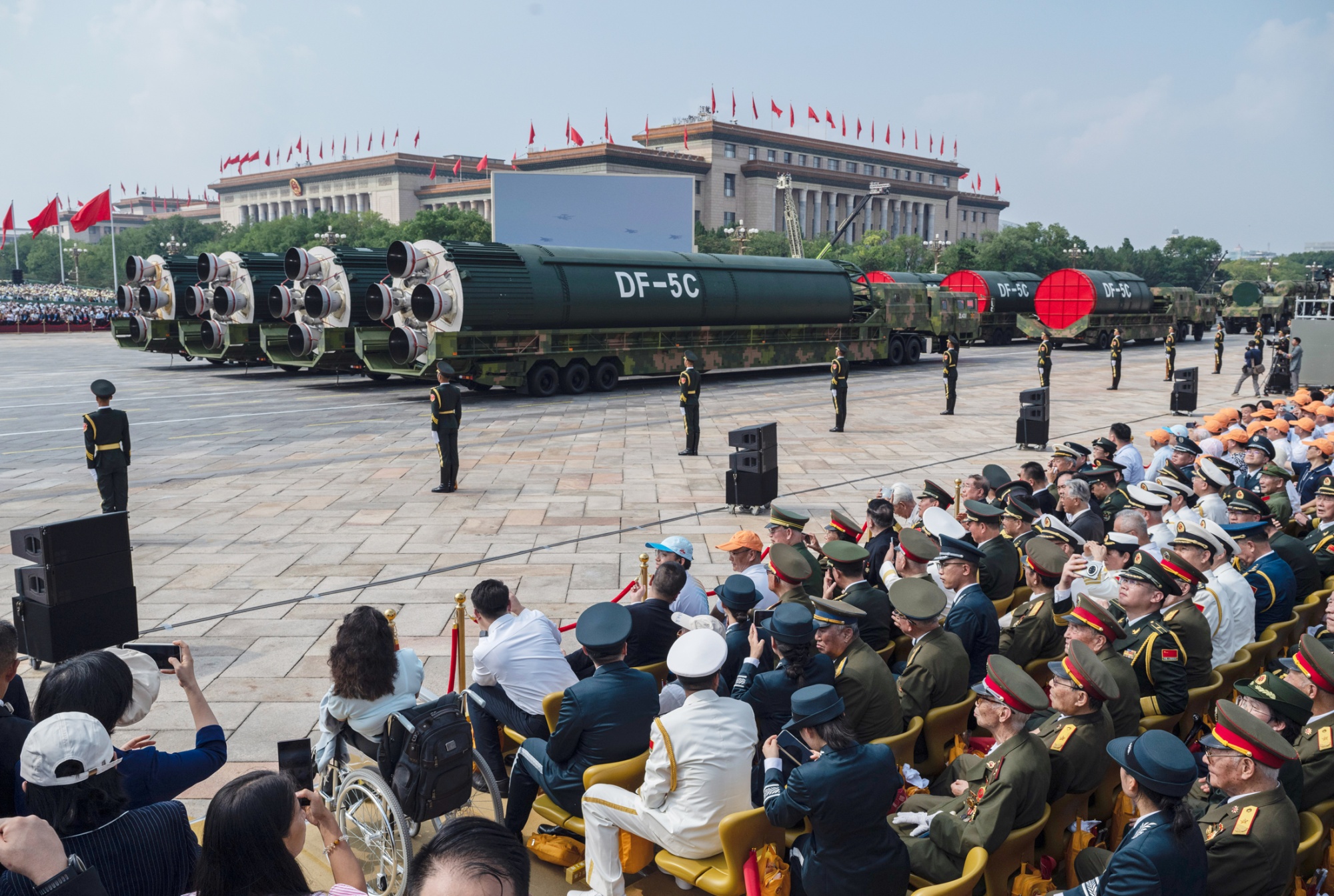 China's DF-5C global-covering strategic nuclear missiles. Photographer: Kevin Frayer/Getty Images