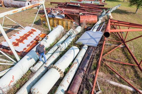 AÂ graveyard of early prototype turbines and towers that failed during testing.