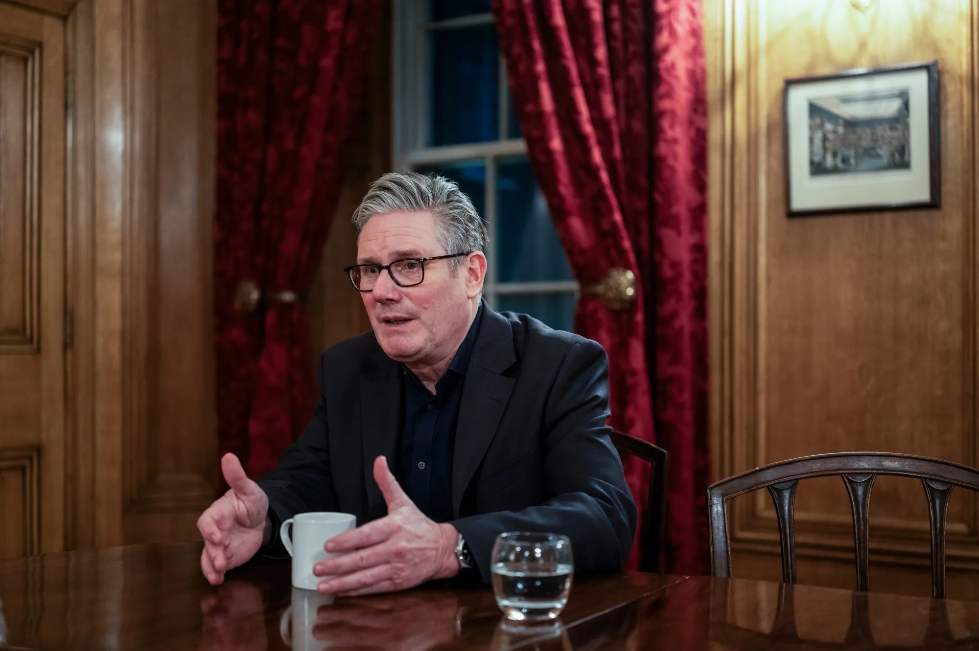 Keir Starmer during an interview at Downing Street in London, on Jan. 26.