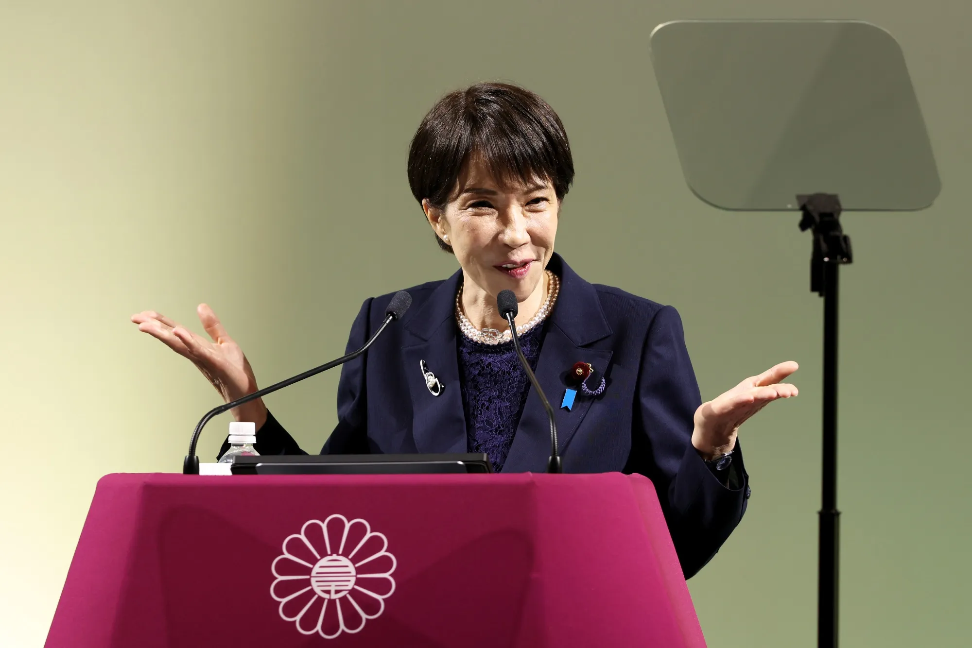 Japan's Prime Minister Sanae Takaichi at Liberal Democratic Party's Annual Convention