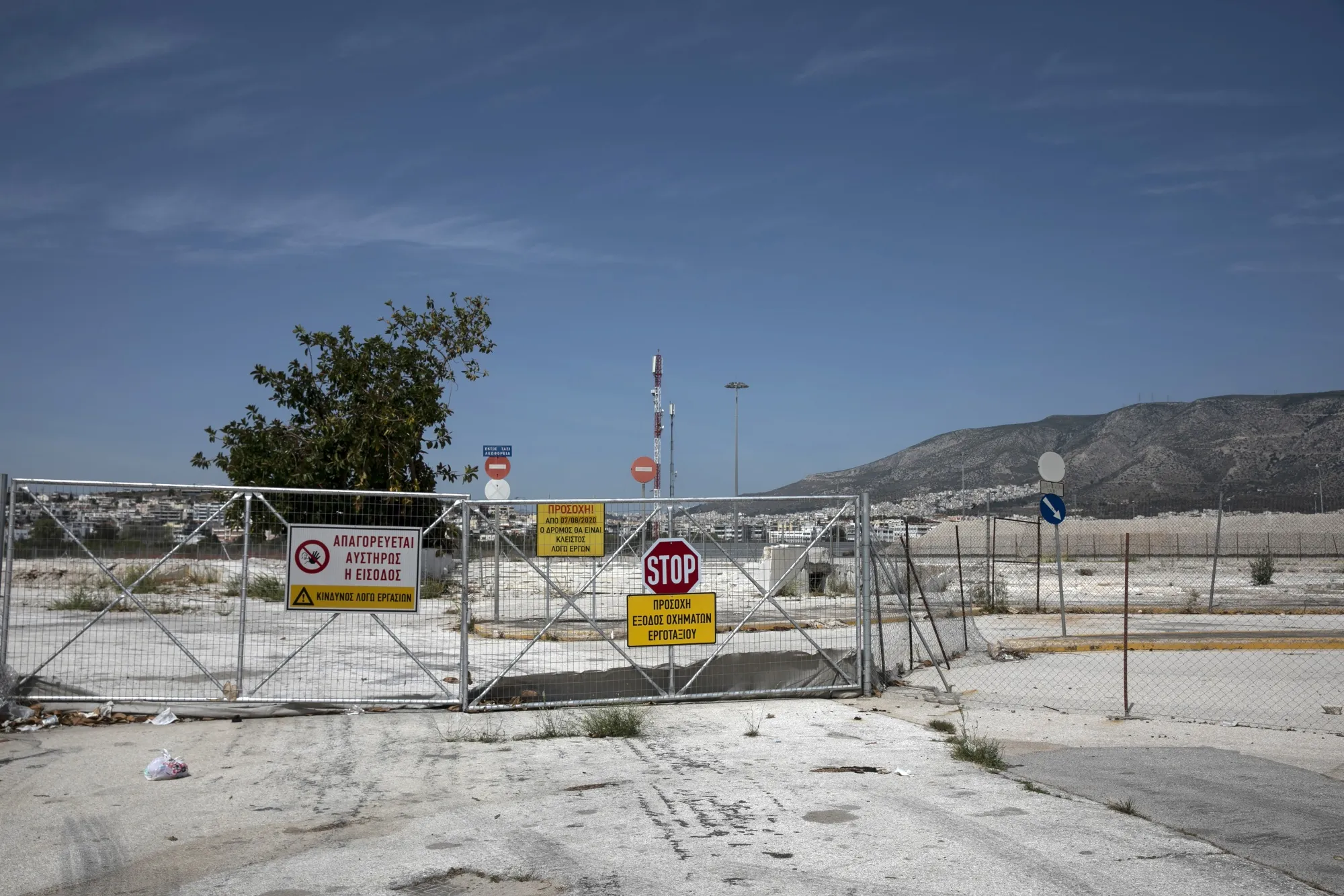 The construction site of the former Athens airport at Hellinikon suburb.