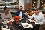 Table talk: Jamie Gauthier of the Fairmount Park Conservancy, Dan O’Brien of Philadelphia’s Office of Grants, and Anuj Gupta of Reading Terminal Market discuss creating equitable public spaces in the city.