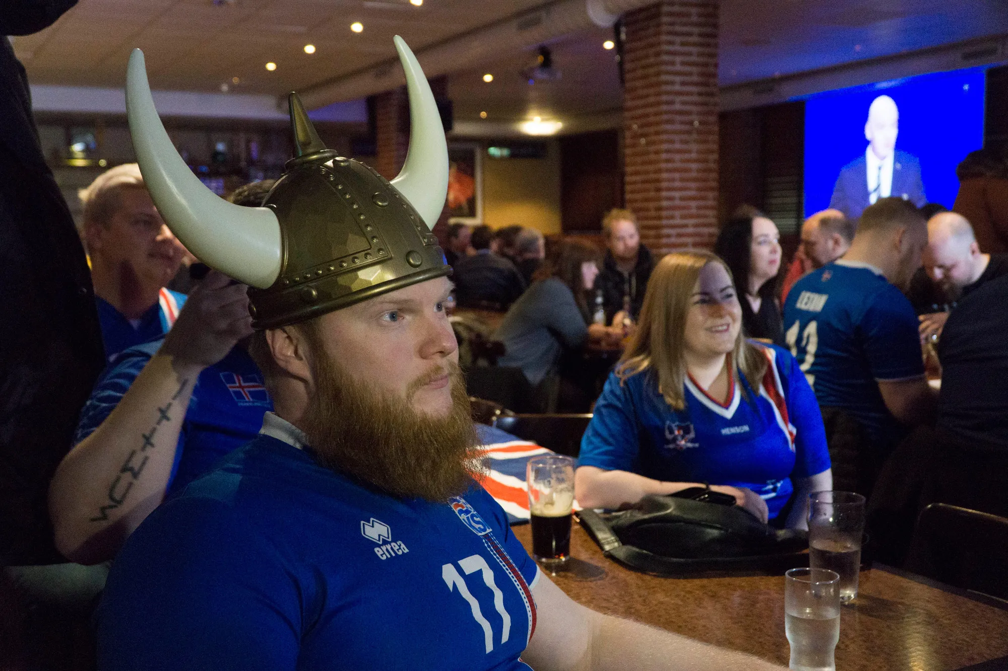 Iceland soccer fans.
