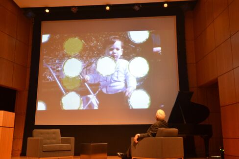 A scene from a family movie shows Bill Ackman as a boy tethered to his carriage. Photographer: Amanda Gordon/Bloomberg
