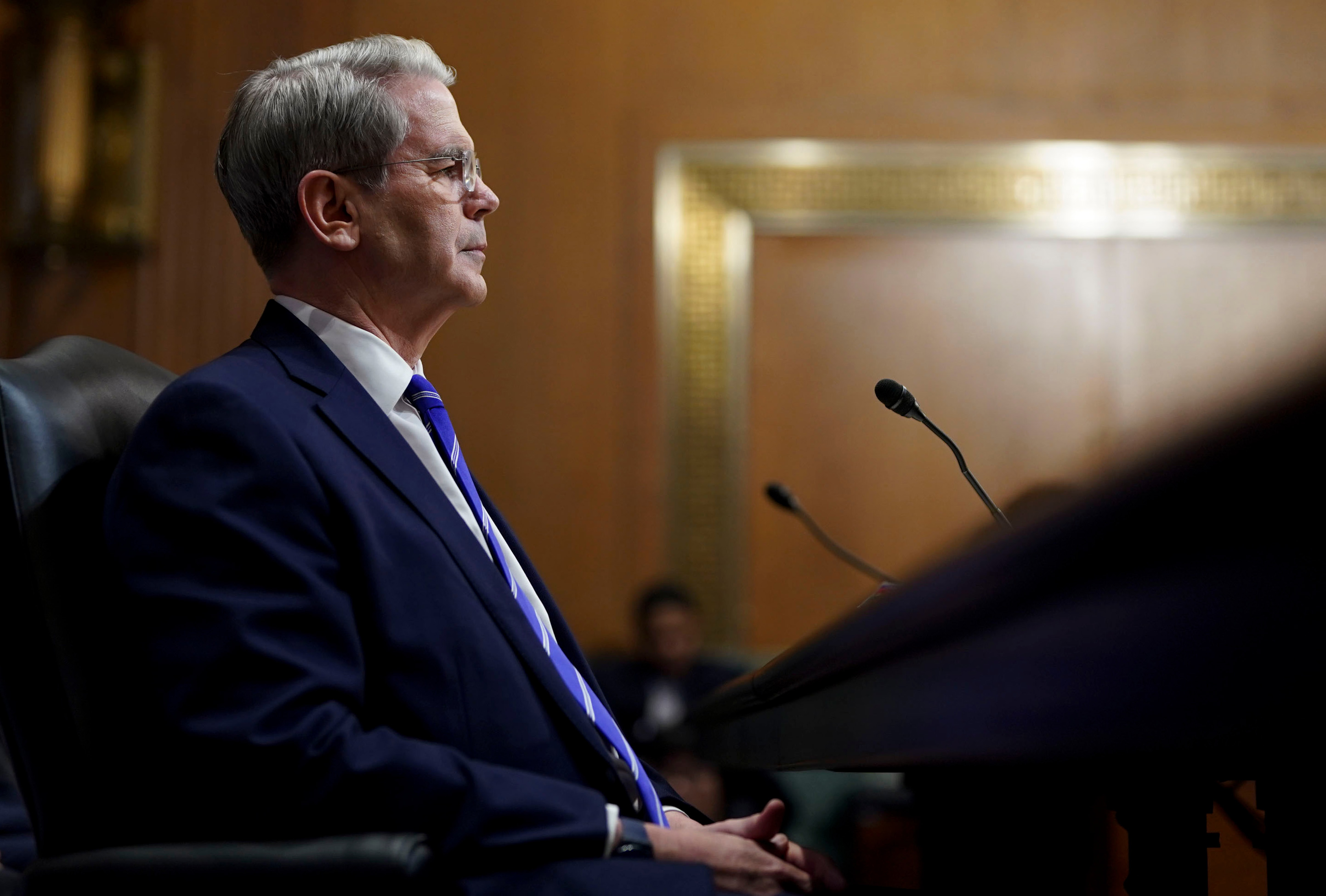 Scott Bessent during a Senate Finance Committee confirmation hearing in Washington, DC, on Jan. 16.