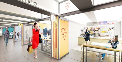 A rendering of TurnStyle, coming soon to the subway concourse at Columbus Circle in New York.