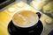 A cup of flat white is prepared at the Barista Basics training school in Sydney. Photographer: Jeremy Piper/Bloomberg