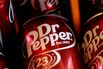 Cans of Dr. Pepper soda.