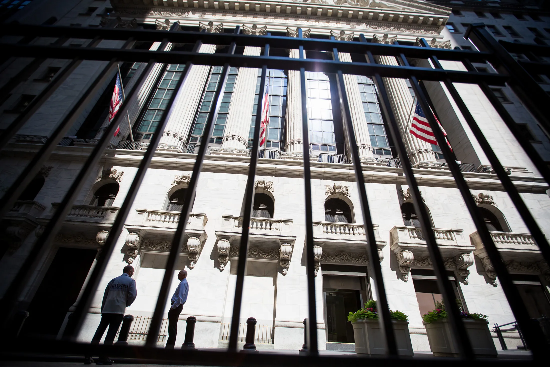 The New York Stock Exchange stands in New York.

