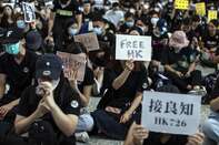 Hong Kong Protesters Bring Their Fight to City's Airport 