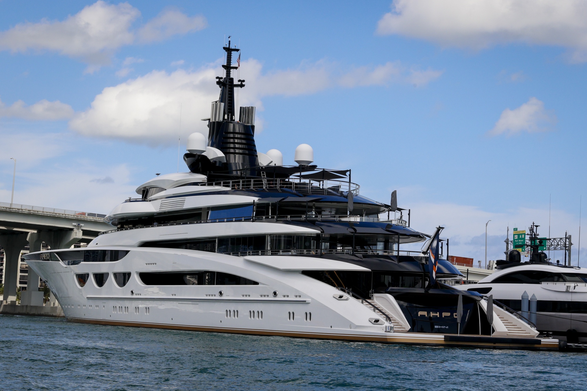 The Lurssen Ahpo superyacht during the Discover Boating Miami International Boat Show in February.&nbsp;