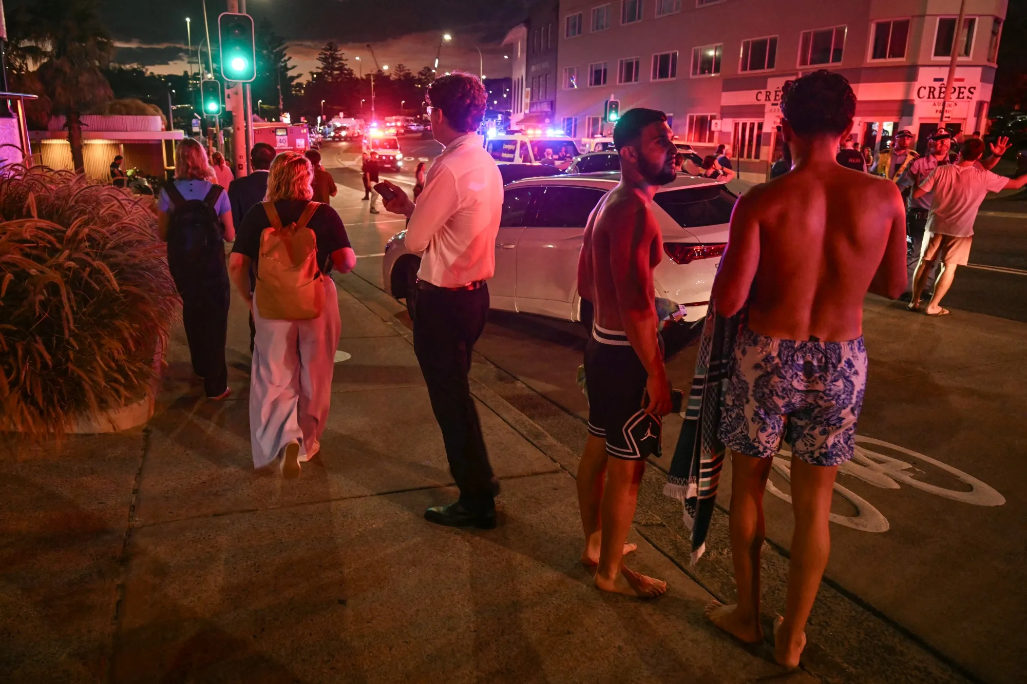 The scene at Bondi Beach after a shooting incident in Sydney on Dec. 14.