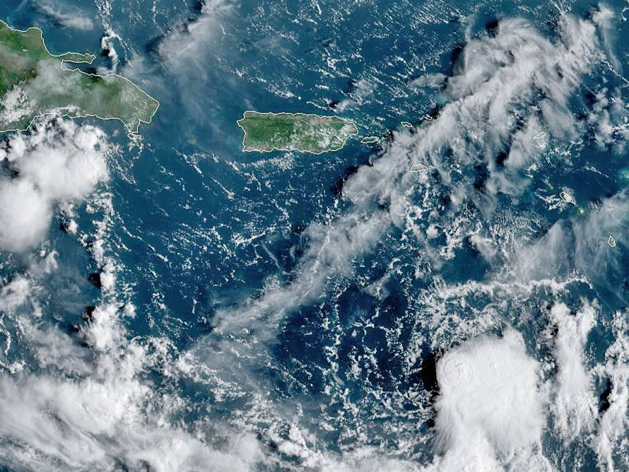 Tropical storms Karen and Jerry approaching Puerto Rico, Bermuda