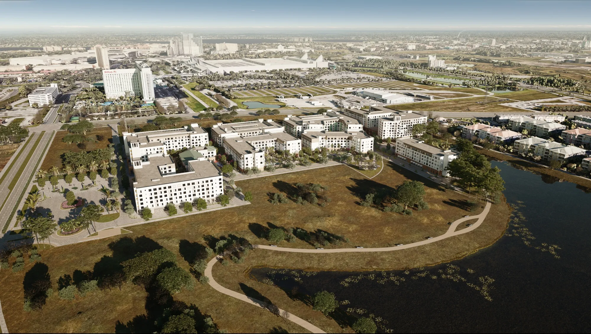 A rendering of Universal’s proposed&nbsp;Catchlight Crossings housing development in Orlando, Florida.&nbsp;