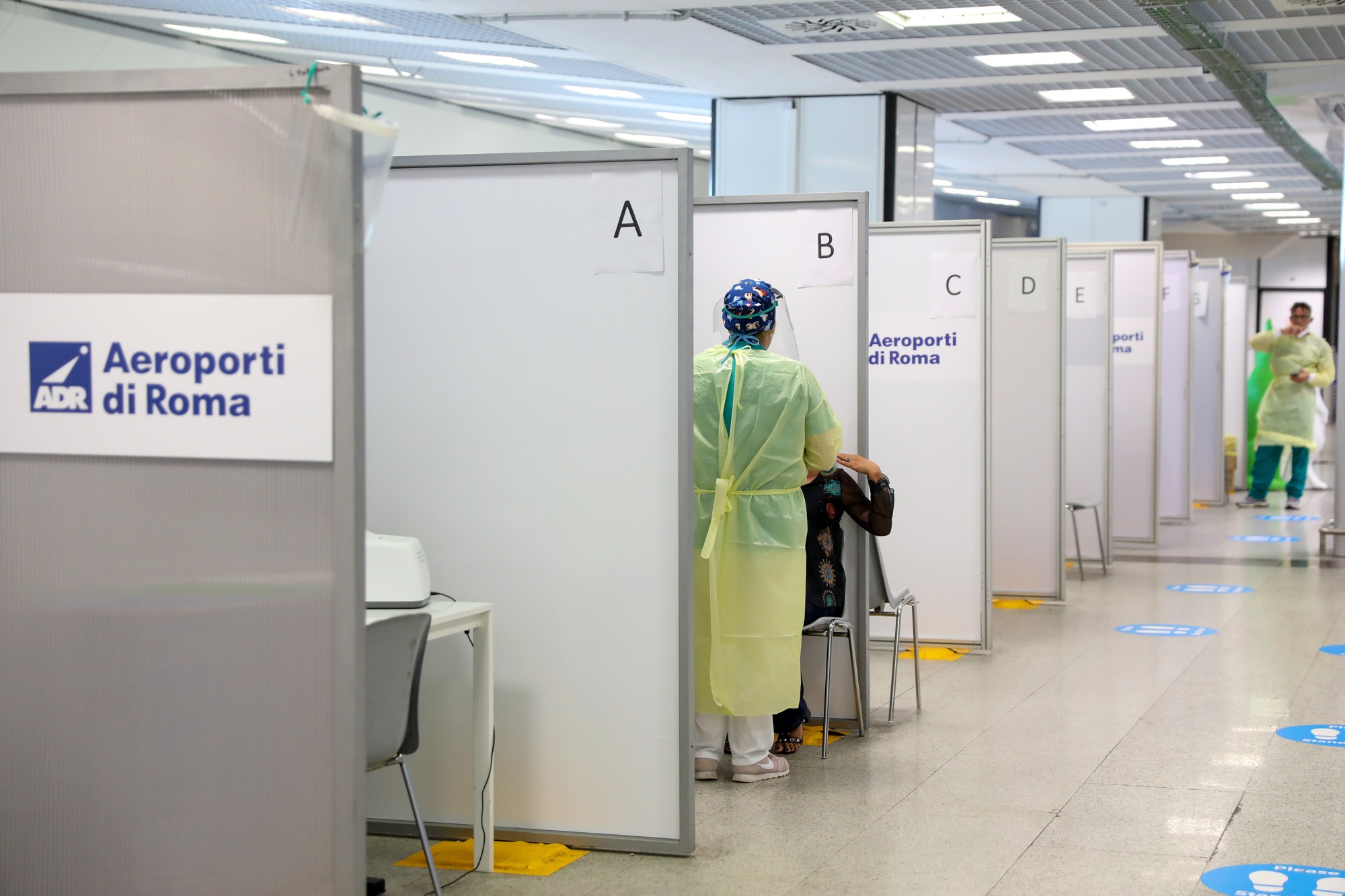 Airline Travelers Rapid Test Facility at Rome Fiumicino Airport