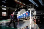 France's Finance Minister Bruno Le Maire Visits An Alstom SA TGV Train Factory