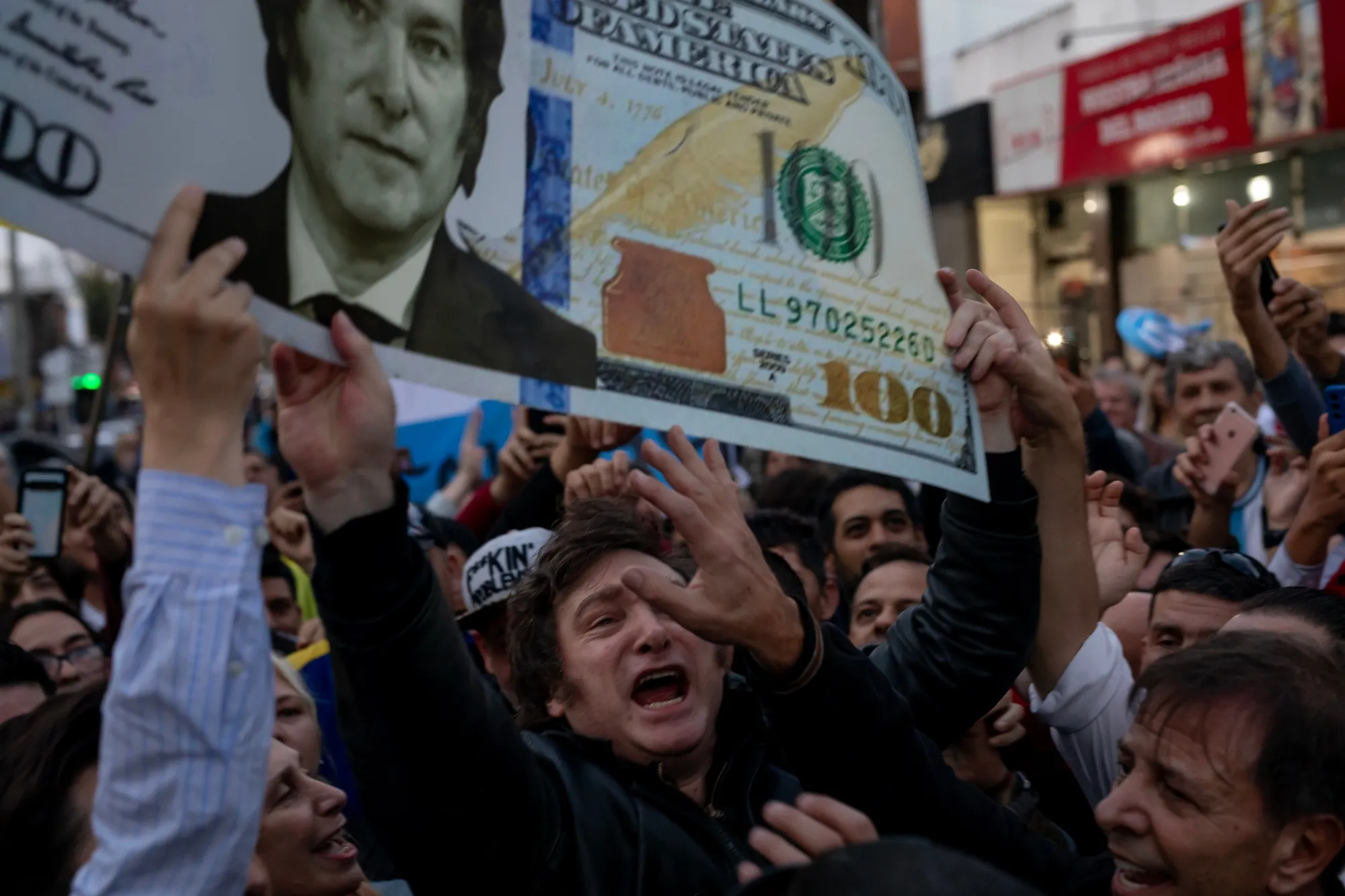 Javier Milei at a campaign rally in Buenos Aires on June 7, 2023.