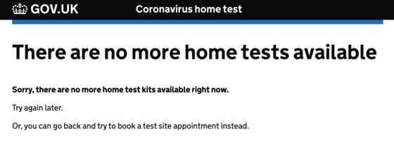 U.K. Runs Out of Home Covid-19 Tests Online in Rush to Fight Omicron