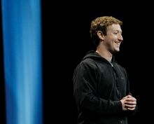 Mark Zuckerberg delivers a 2010 keynote address in his signature garment.