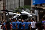 A Joby Aviation aircraft outside the New York Stock Exchange during the company’s initial public offering in New York, in Aug. 2021.