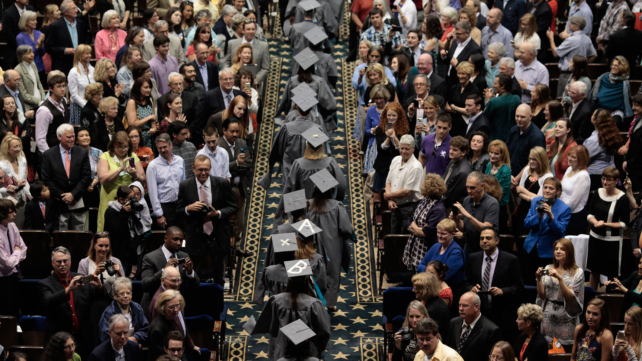 A commencement ceremony in Washington, DC .
