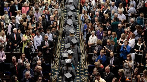 A commencement ceremony in Washington, DC .