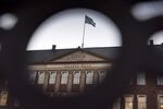A flag flies above the headquarters of Danske Bank in Copenhagen.