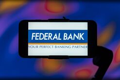 In this photo illustration, the Federal bank logo is seen
