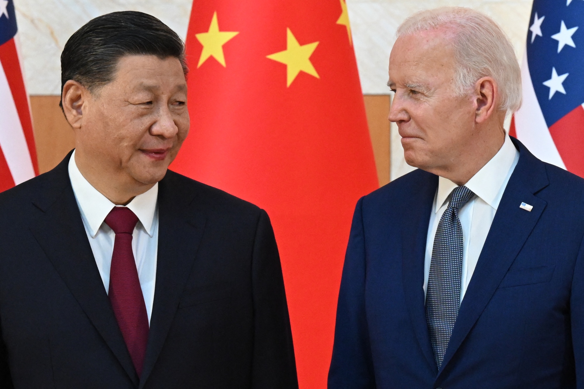 President Joe Biden, right, and Xi Jinping meet in Bali in 2022.