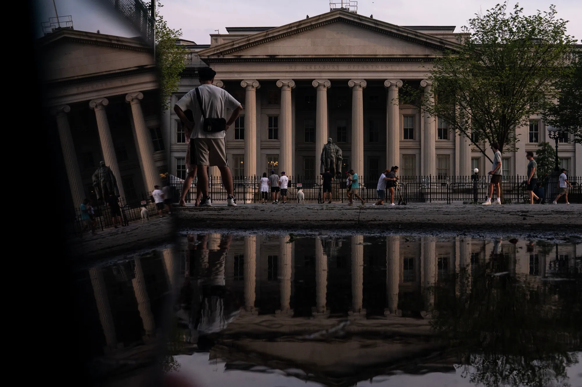 The US Treasury building in Washington, DC.