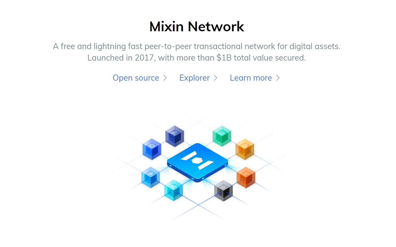 The Mixin Network website.