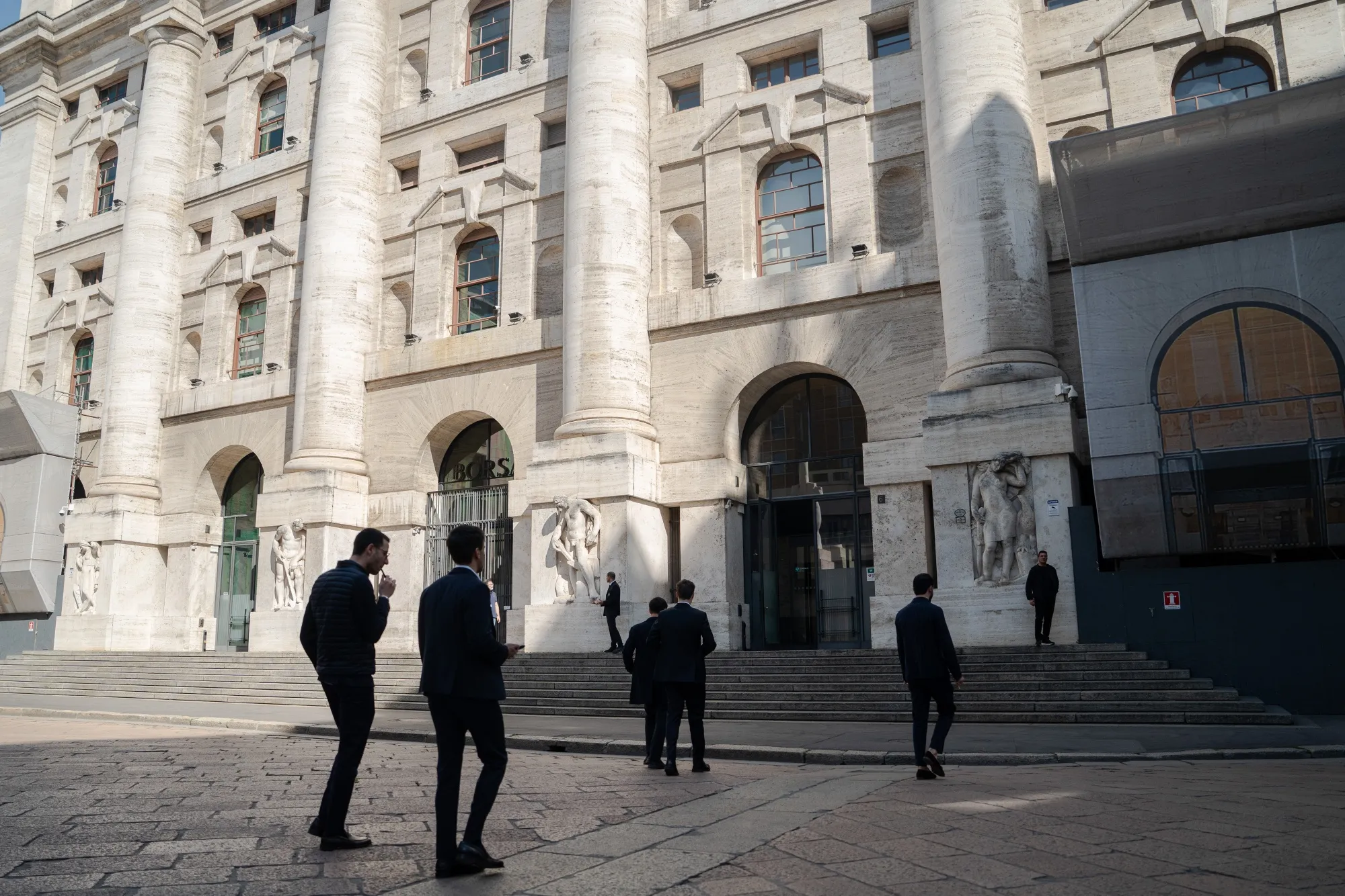 The Borsa Italiana in Milan.