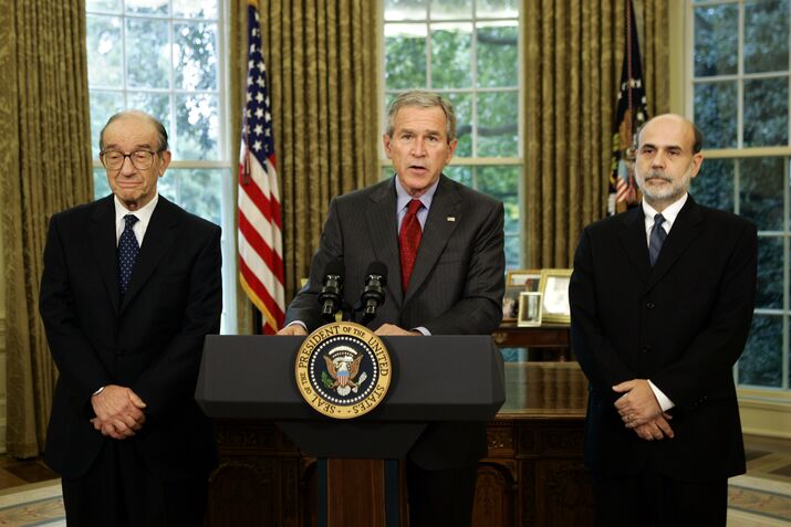 BUSH  GREENSPAN  BERNANKE