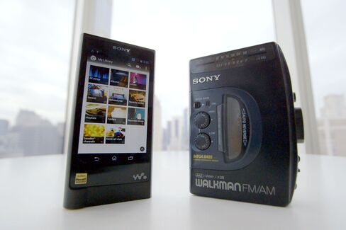The new Sony Walkman ZX2, next to one of its predecessors.