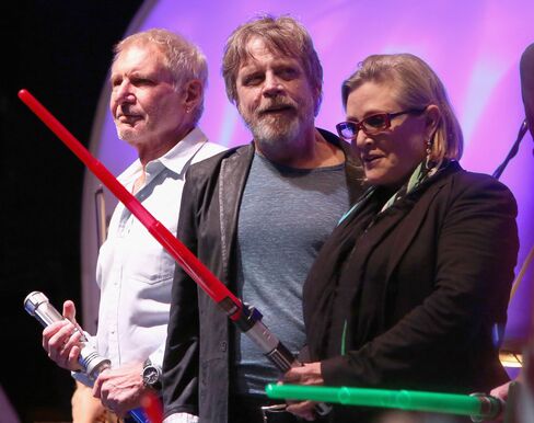 Star Wars Actors Harrison Ford, Mark Hamill and Carrie Fisher