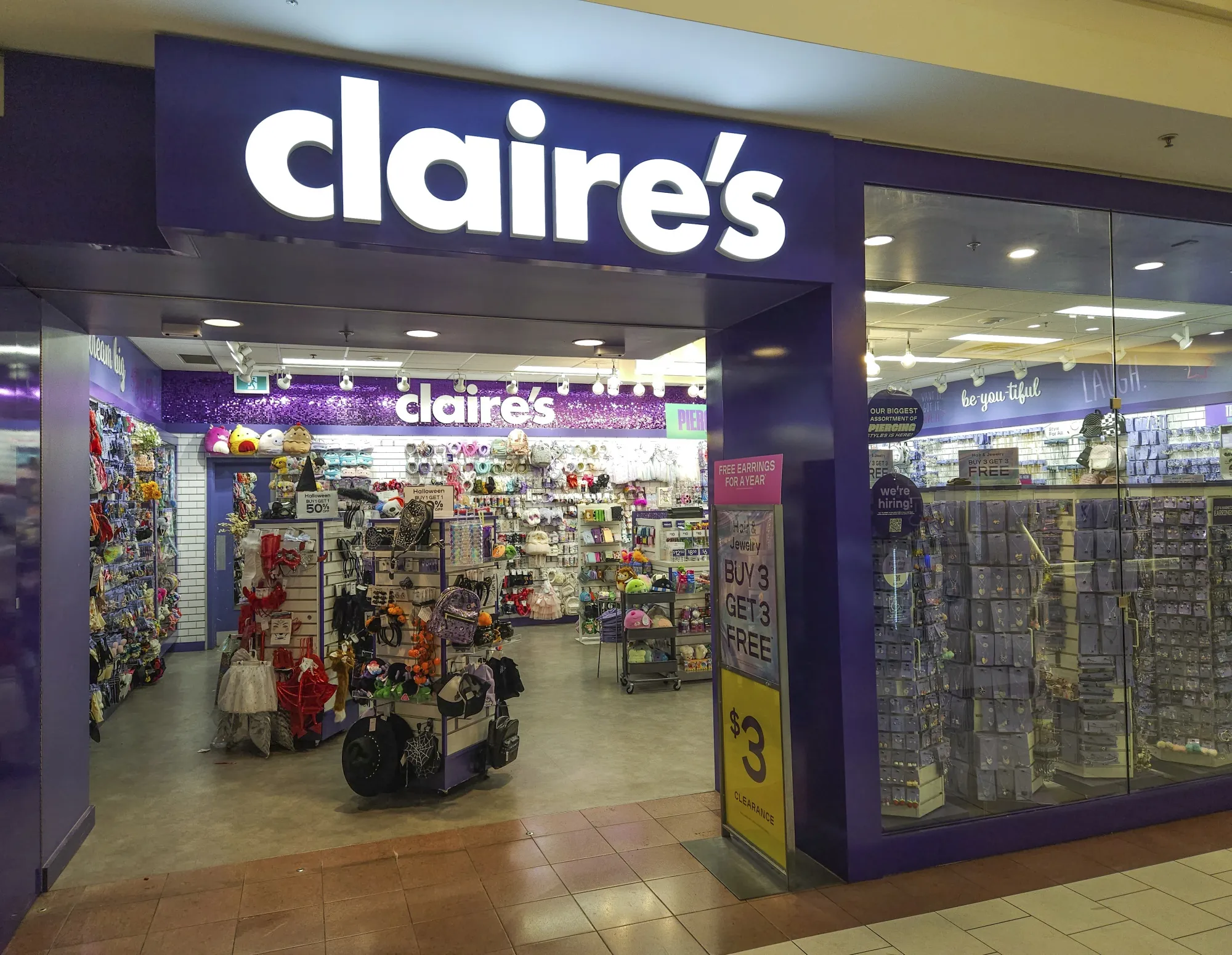 A Claire's store in Edmonton, Alberta.