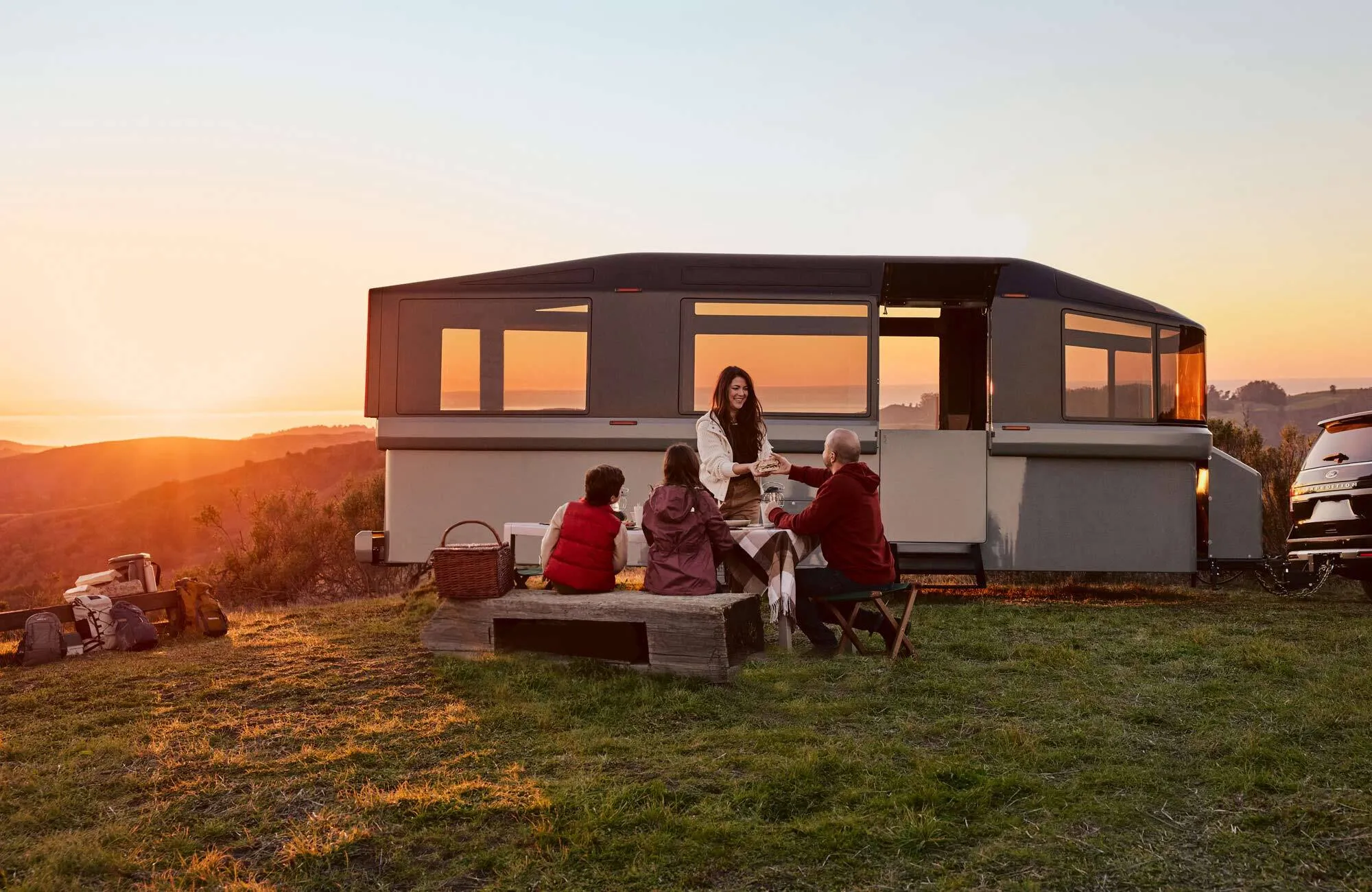 The Lightship L1 trailer. The startup hopes to have its electric trailers on the road by late 2024.&nbsp;