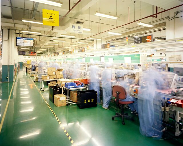 Lenovo assembly line in Beijing in July 2008.